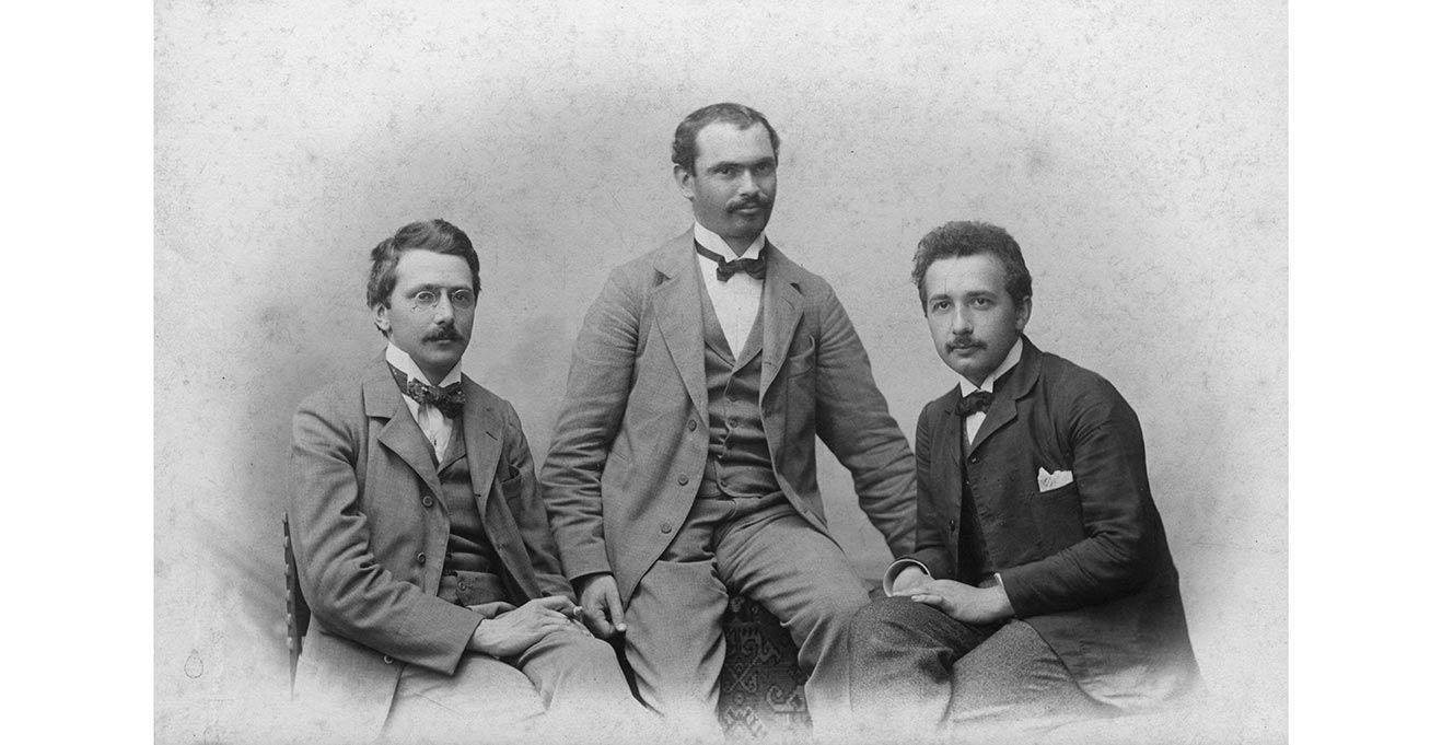 Albert Einstein with friends Conrad Habicht and Maurice Solovine, circa 1903
