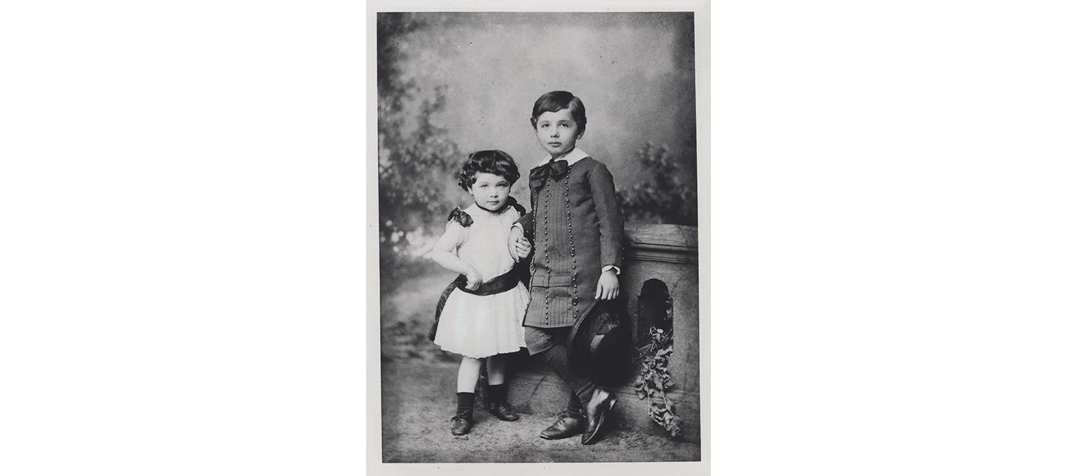 Albert Einstein with his sister Maja Winteler-Einstein